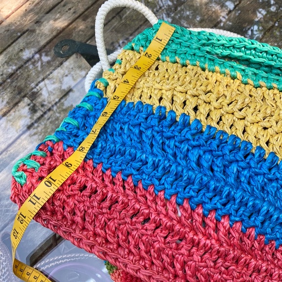 Rainbow crochet Lina bag and matching shopper - Picture 2 of 11